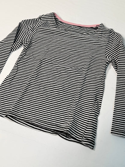 H&M Black White Striped T-Shirt 4-6Y