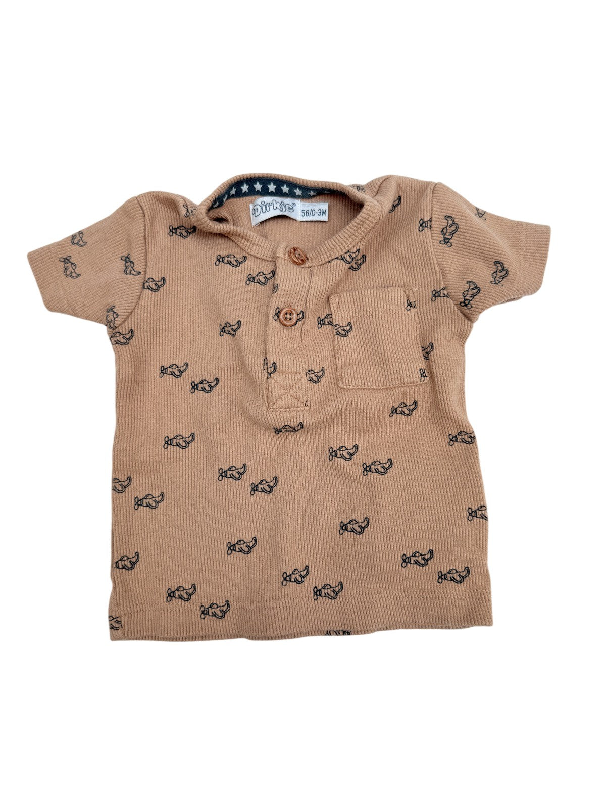 Dirkje Airplane Print Ribbed Shirt 3M