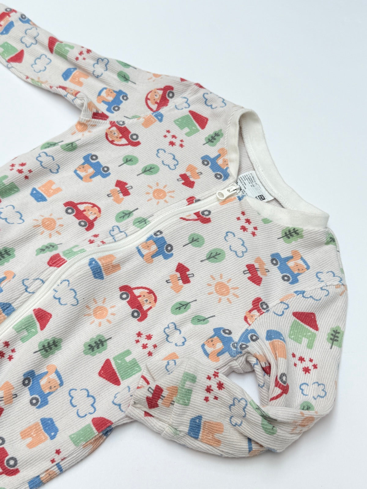 Uniqlo Baby Car Print Zip Sleeper 12-18M