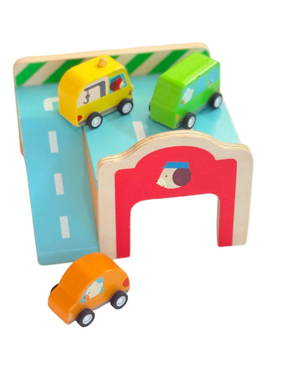 Djeco Wooden Toy Garage Playset