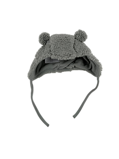H&M Gray Sherpa Bear Ear Hat 9-12M