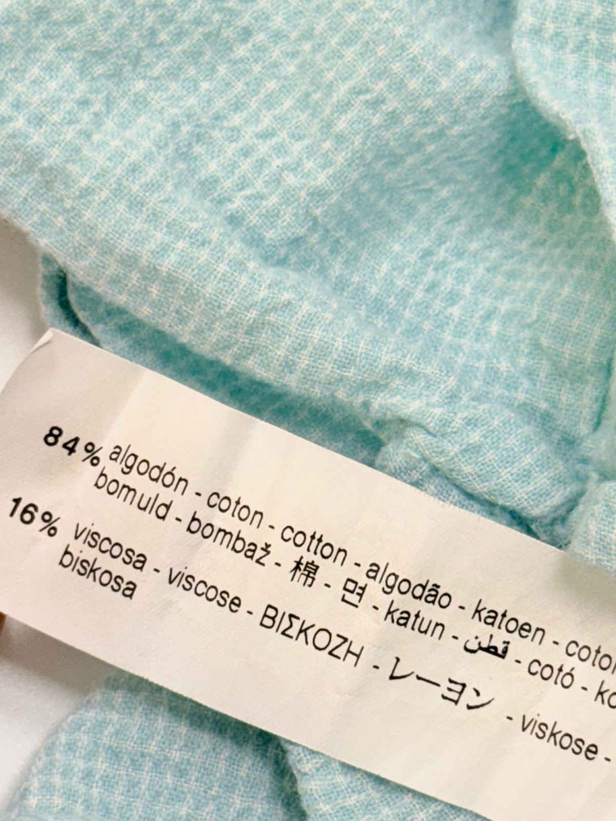 Zara Light Blue Ruffle Blouse 2-3Y