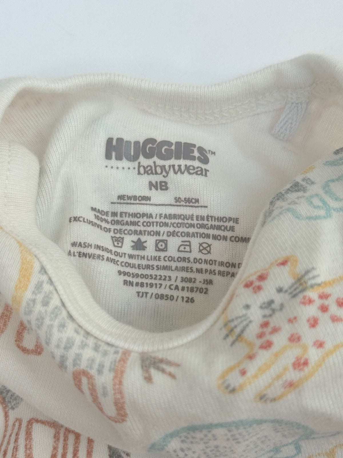 Huggies Babywear Safari Print Bodysuit NB