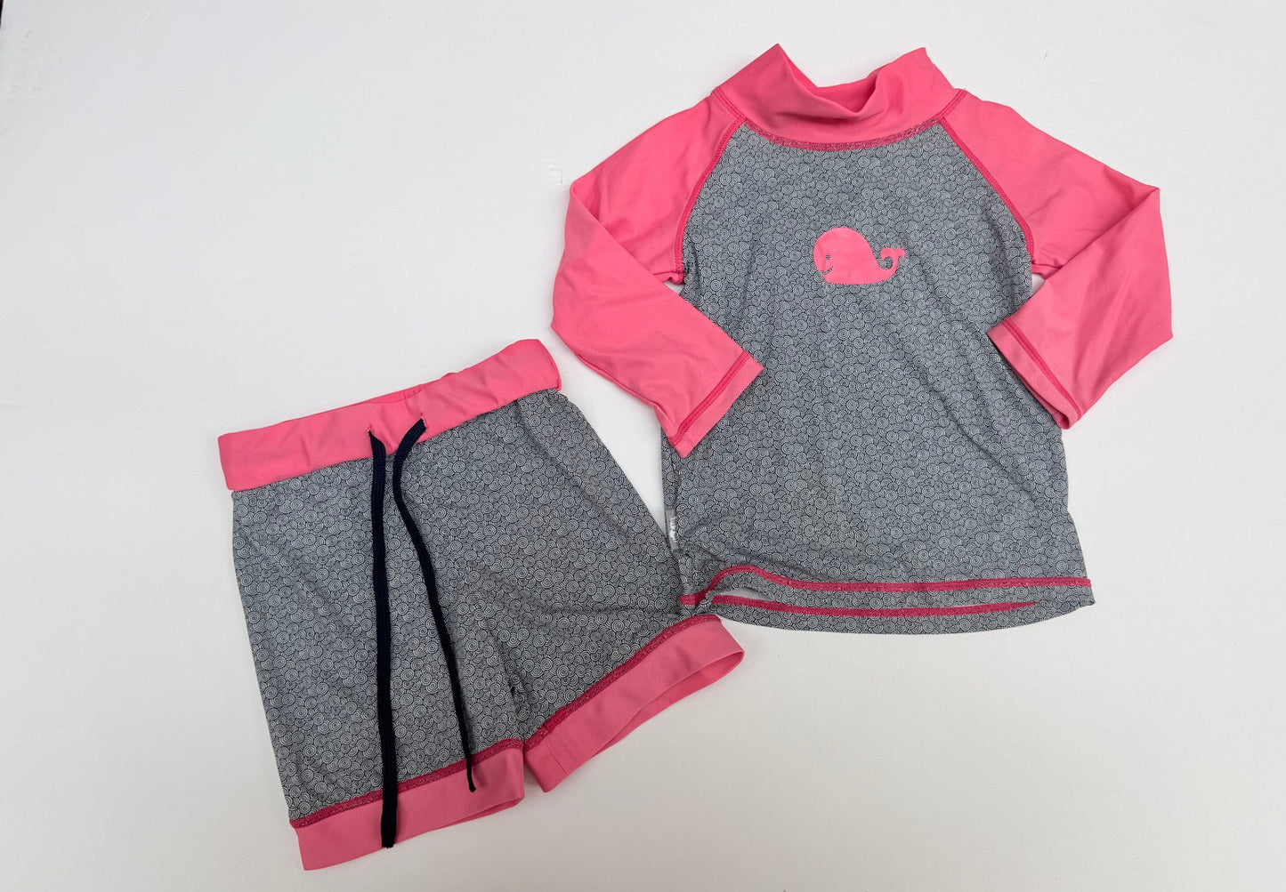 Unknown Brand Girls Rashguard Swim Set 2T