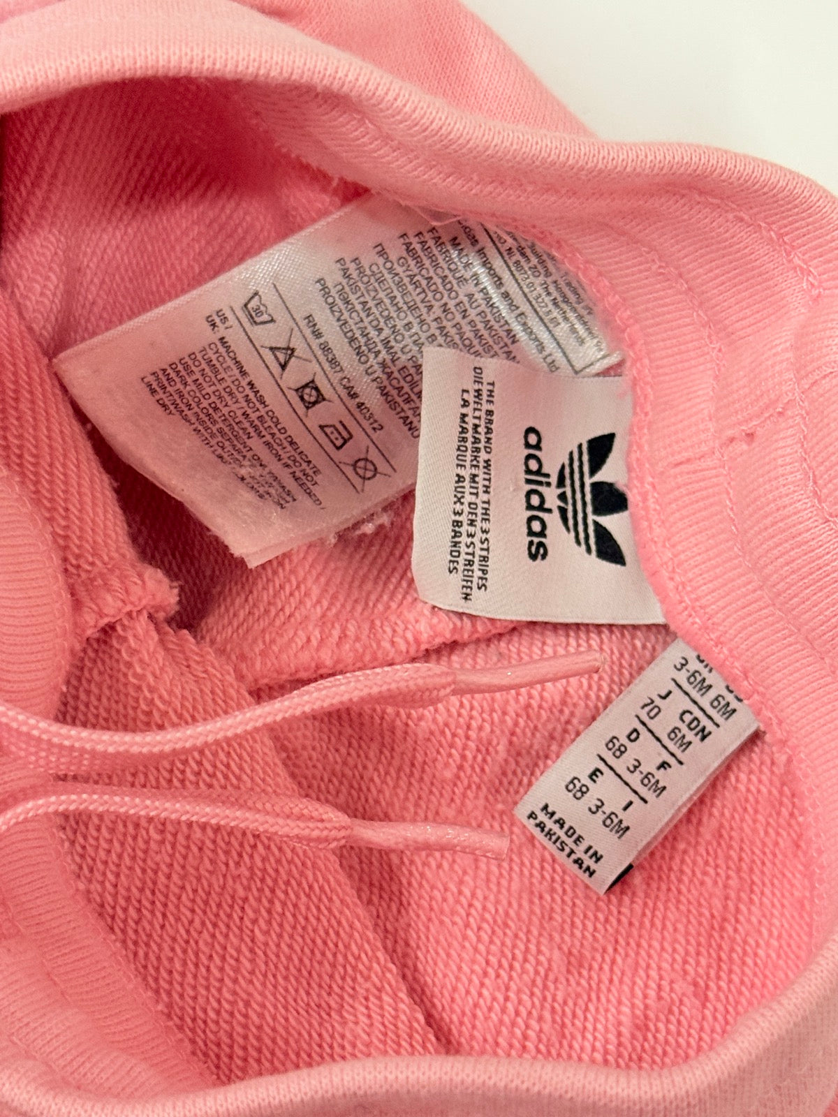 Adidas Originals Trefoil Pink Joggers 3-6M
