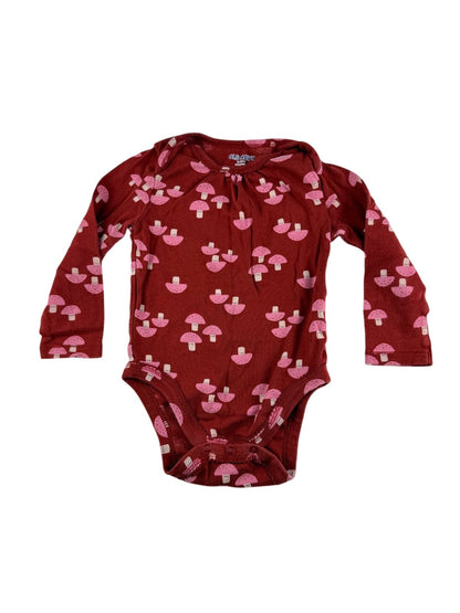 Old Navy Mushroom Print Long Sleeve Bodysuit 18-24M