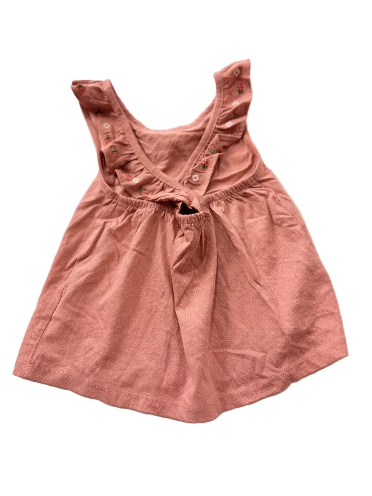 Boden Pink Ruffle Strawberry Tank Top 5-6Y