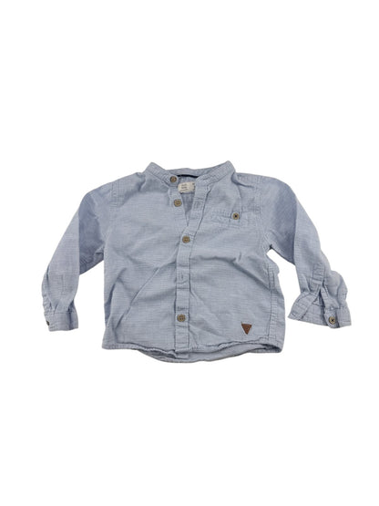 Zara Baby Light Blue Button-Up Shirt 12-18M