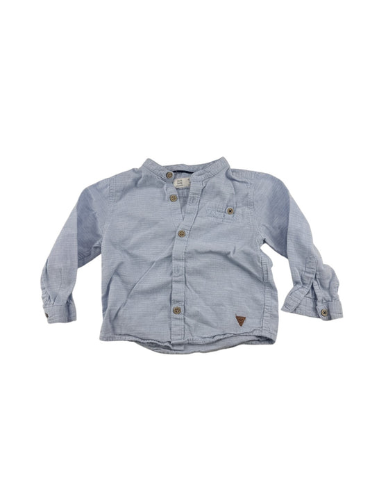 Zara Baby Light Blue Button-Up Shirt 12-18M