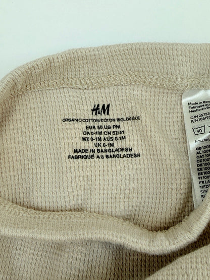 H&M Waffle Knit Cuffed Shorts 0-1M