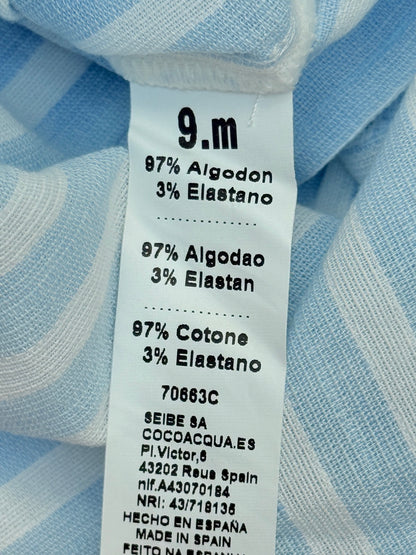 Coco Acqua Blue Stripe Romper 9m