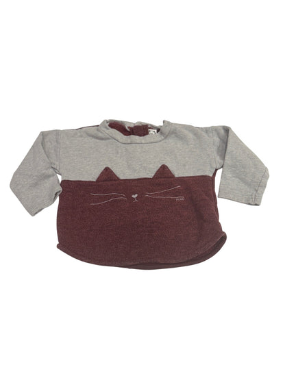 Dear Baby Cat Sweatshirt Size 12-18m