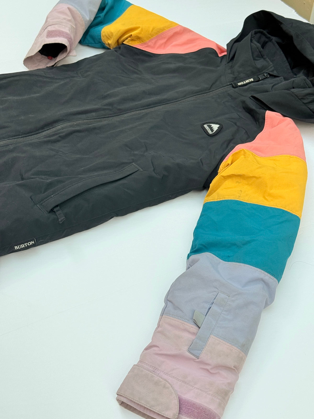 Burton Rainbow Colorblock Snow Jacket Size 8Y