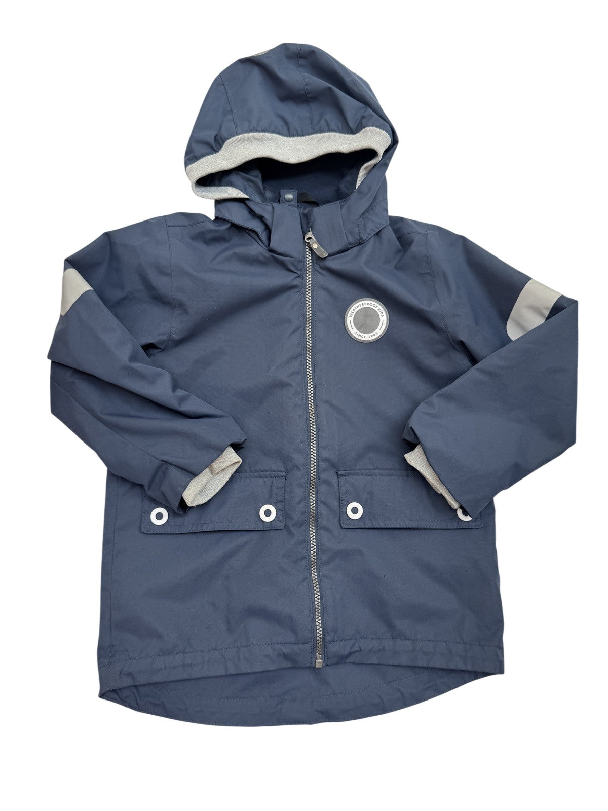 Reima Navy Hooded Rain Jacket Size 6Y