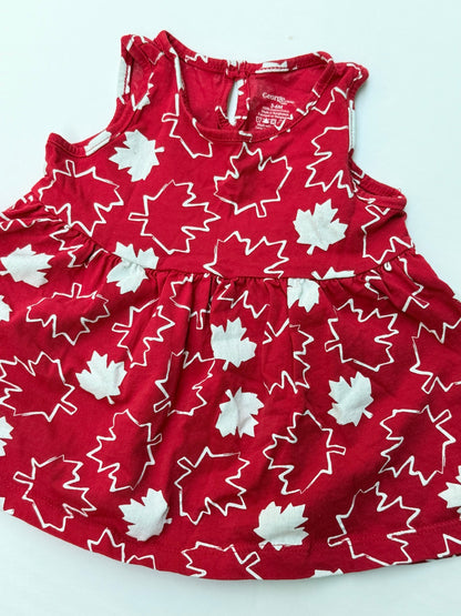 George Baby Maple Leaf Print Dress 3-6M