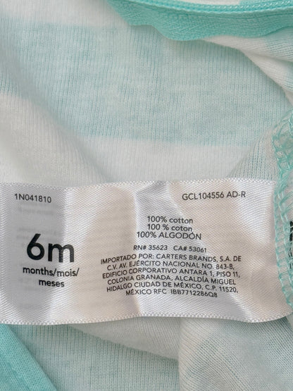 Carter's Striped Zip Footed Sleeper 6M