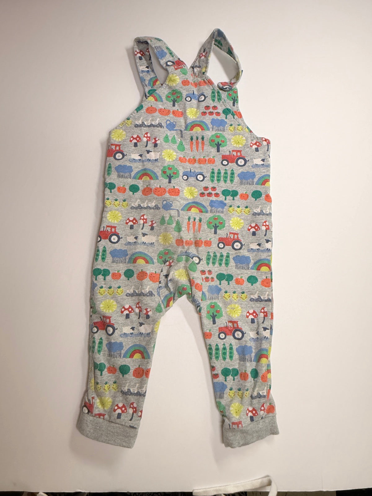 Baby Boden Farm Print Overalls 18-24m