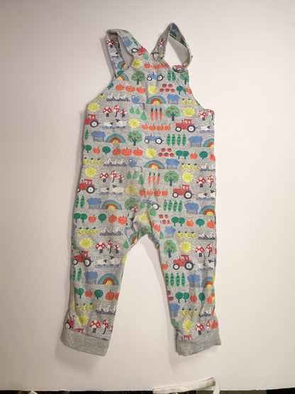 Baby Boden Farm Print Overalls 18-24m