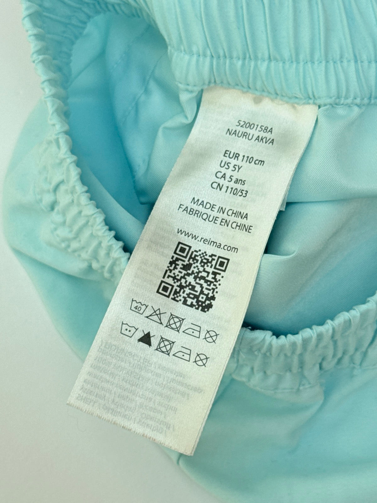 Reima Nauru Aqua Shorts Size 5T