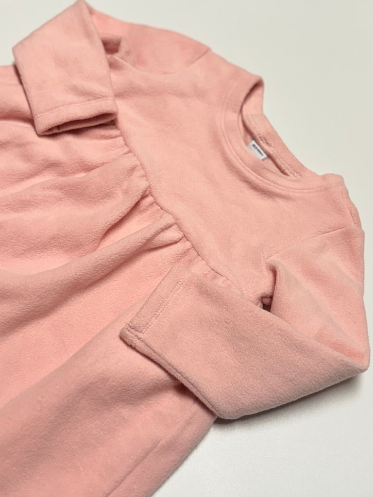 Old Navy Fleece Pink Dress 18-24