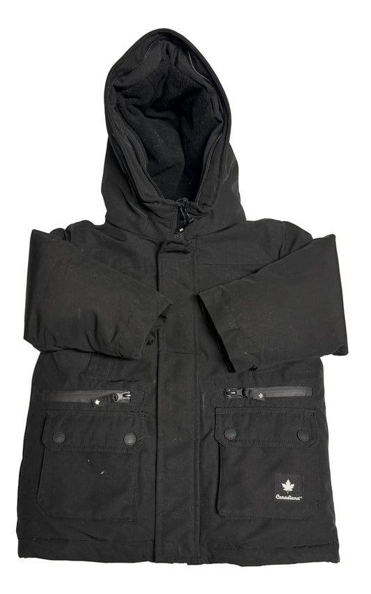 Canadiana Winter Jacket with Removable Faux Fur 3T