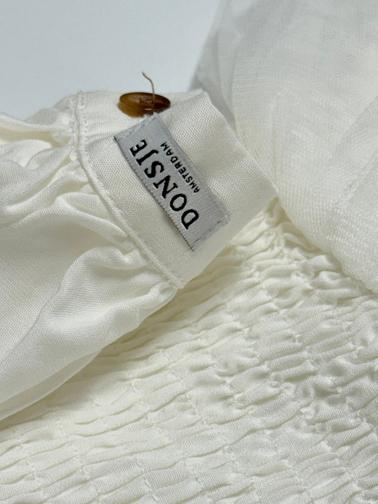 DONSJE Amsterdam Janice Dress | Crispy White  2-3Y