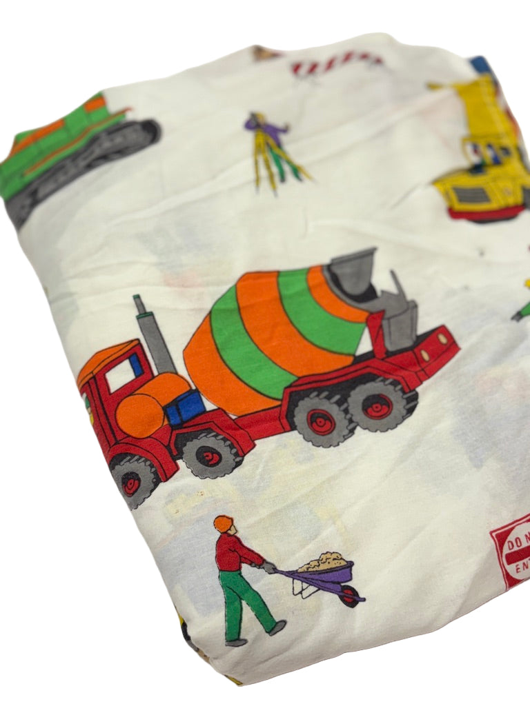 Vintage Construction Twin Sheet