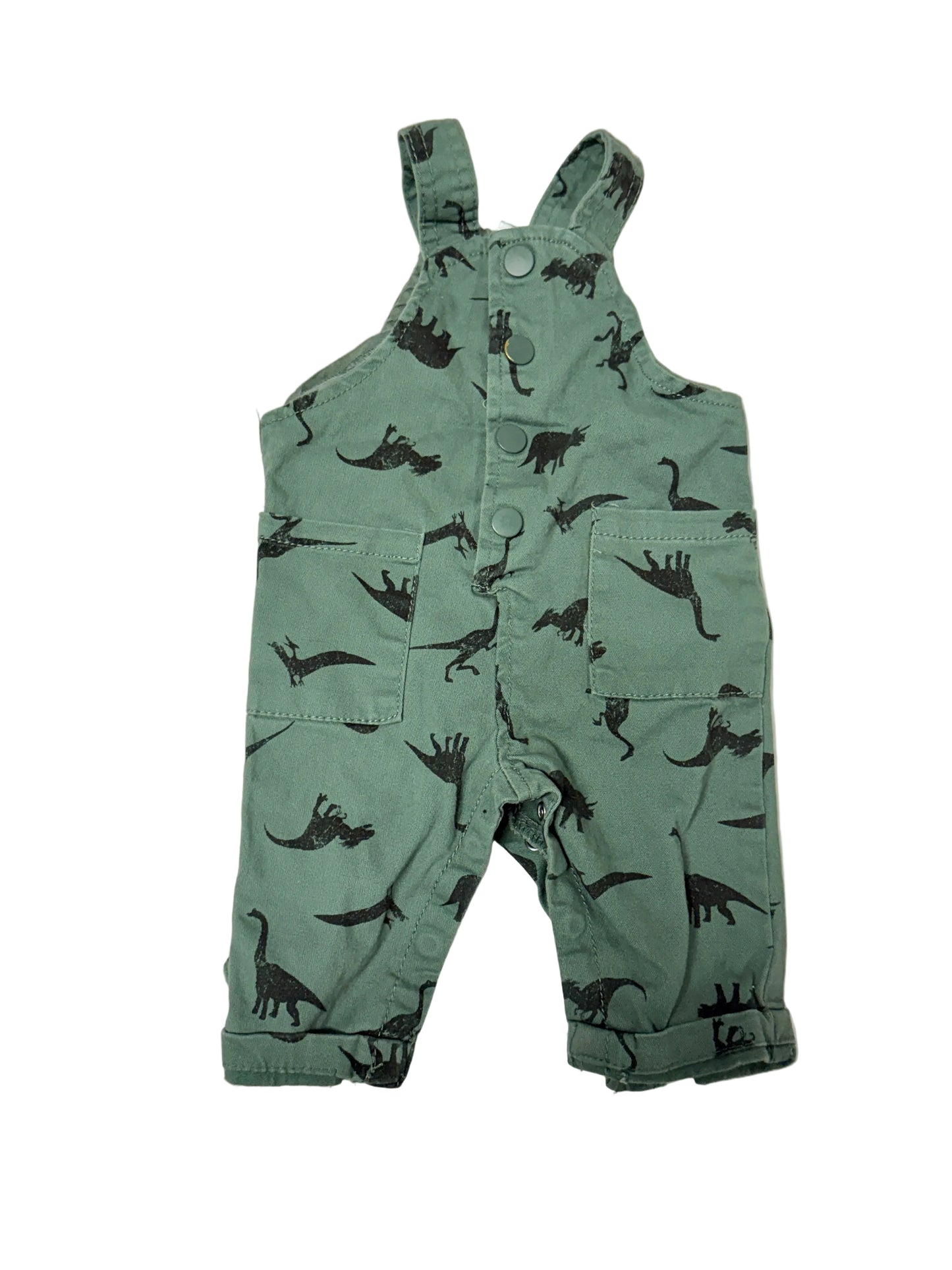 Little Lad Dinosaur Overalls, 3–6M