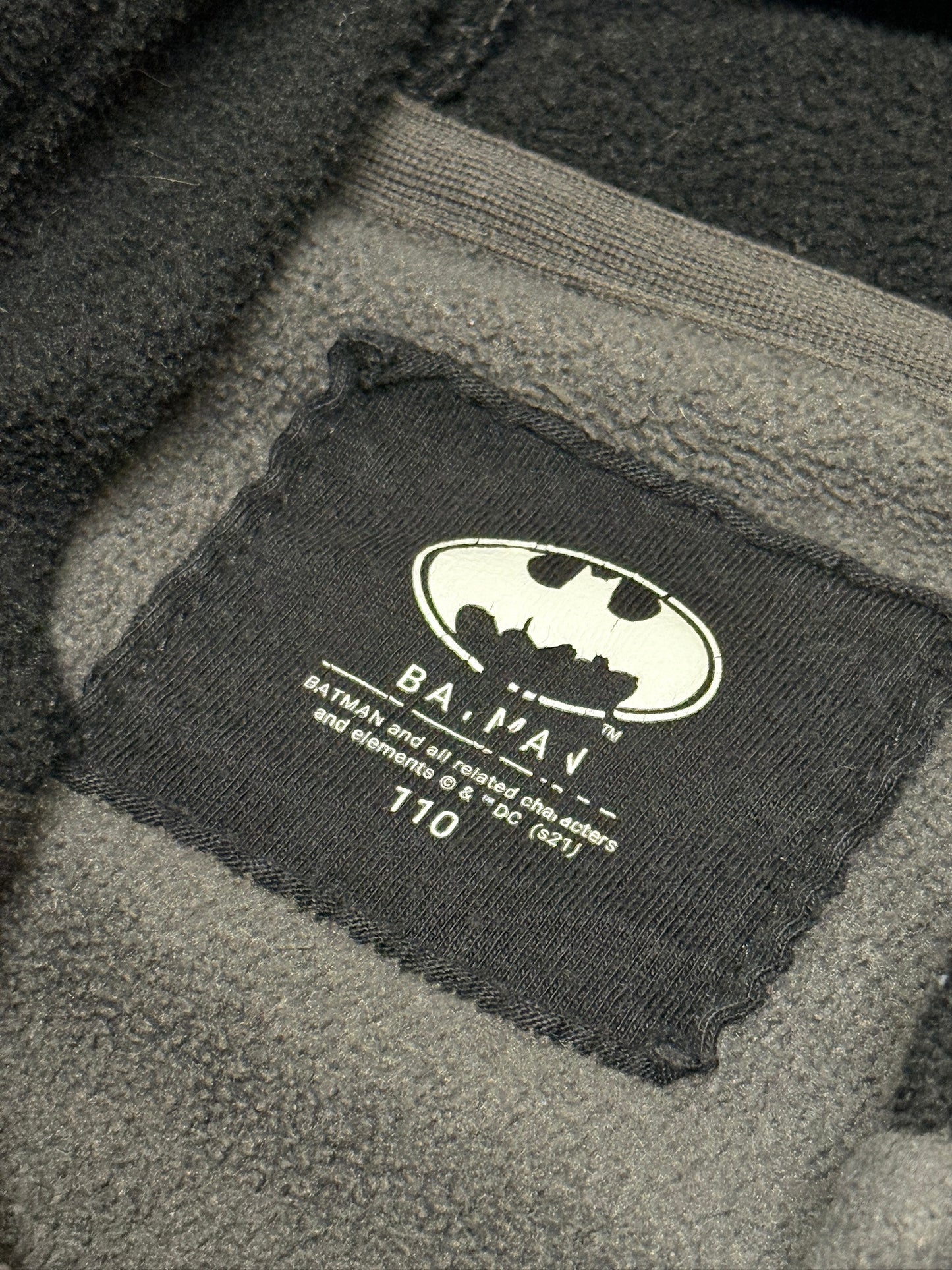 Batman Zip-Up Hoodie with Ears – Size 110 = 4-5T