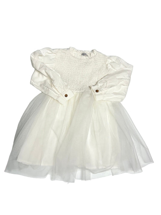 DONSJE Amsterdam Janice Dress | Crispy White  2-3Y