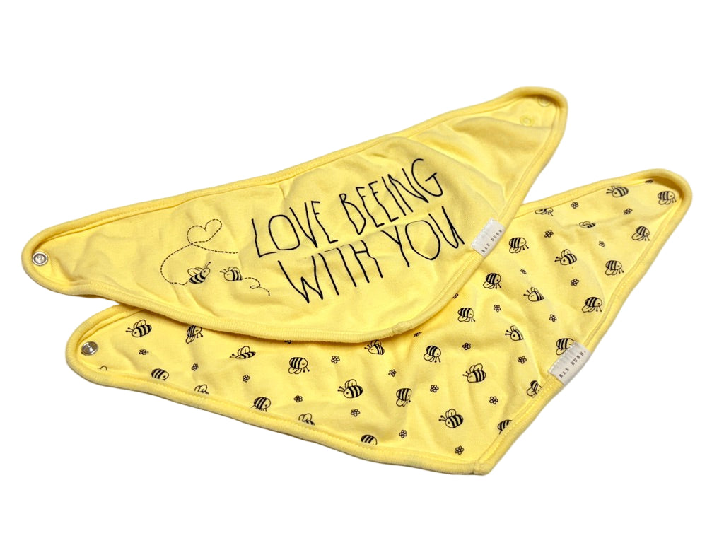 Rae Dunn Bee Bibs Set