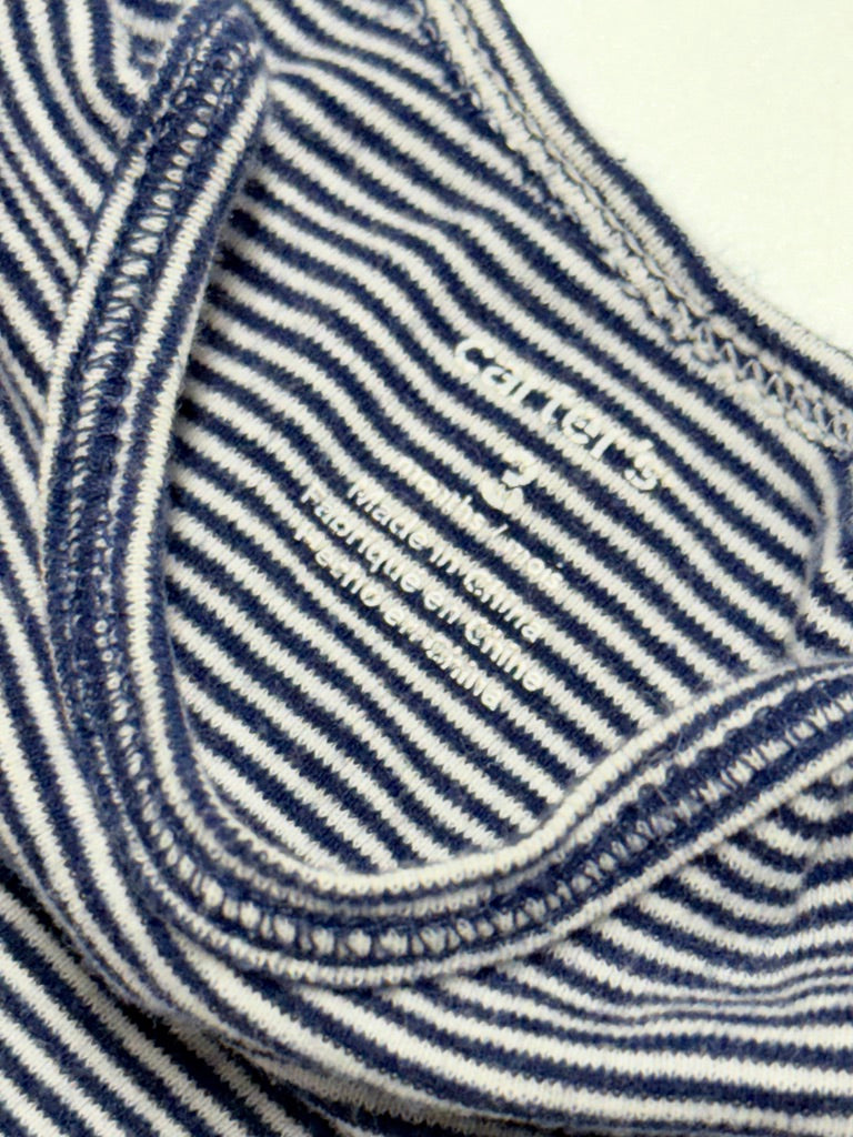 Carter's Dark Striped Onesie 3m