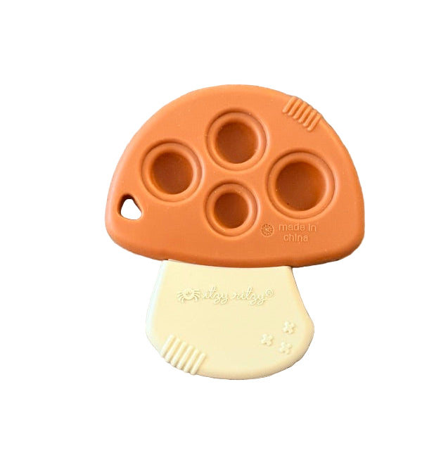 Itzy Ritzy Mushroom Silicone Teether Pop it