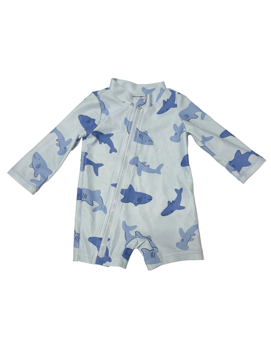 Carter’s Shark Print Rashguard One-Piece, 3M