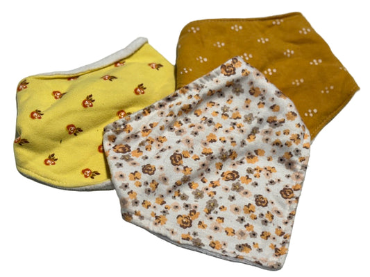 3pc Floral Bib Set