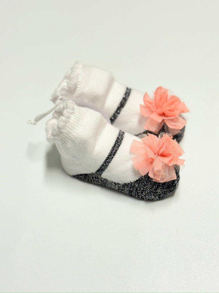 Mud Pie Flower Socks 0-12m