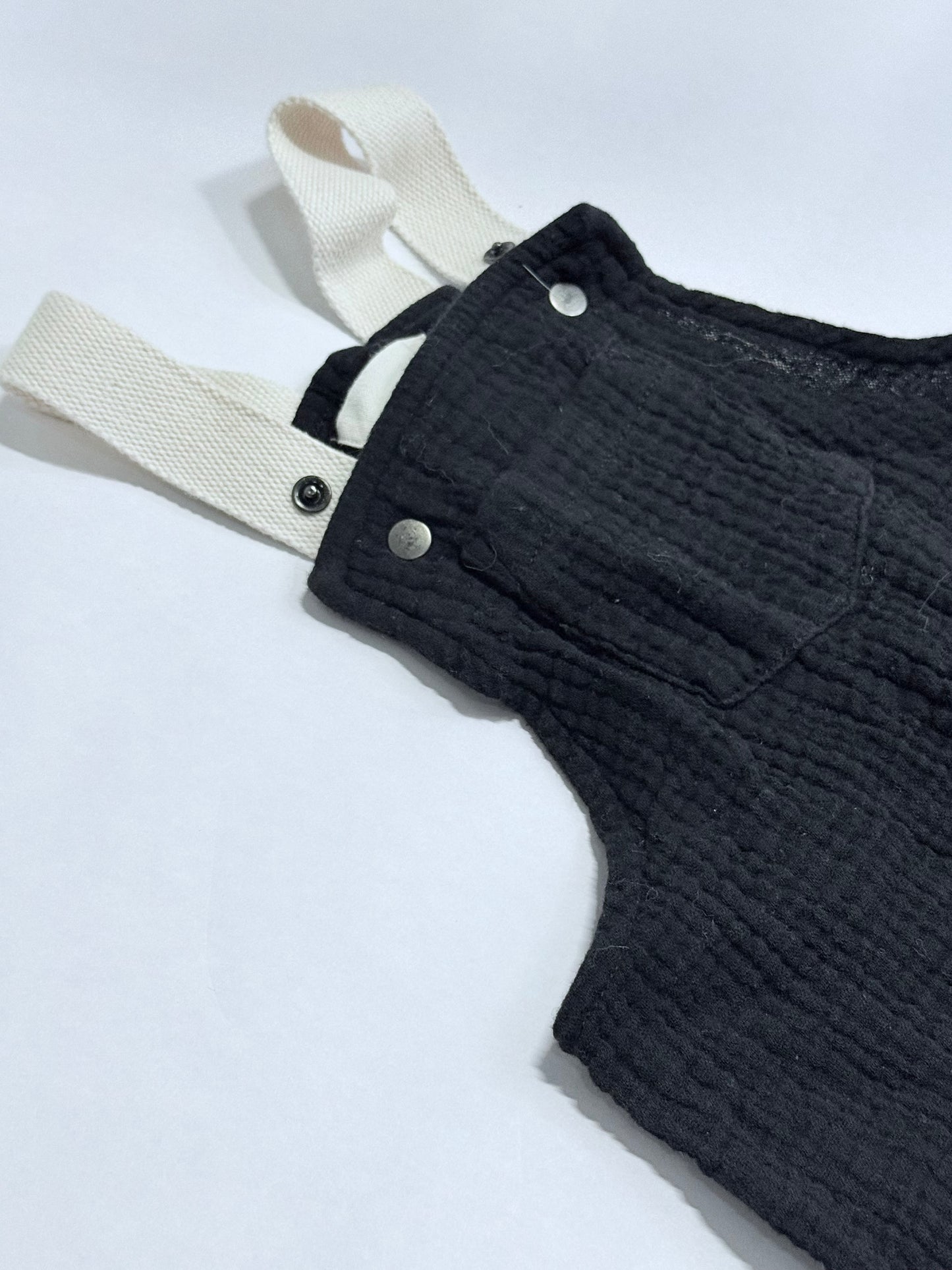 Greige cotton overalls - 6-9m