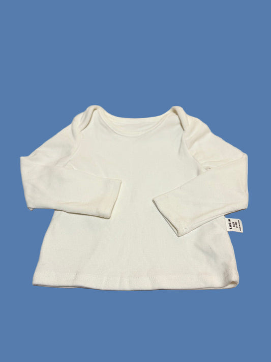 Shein Soft White Long Sleeve 6-9m