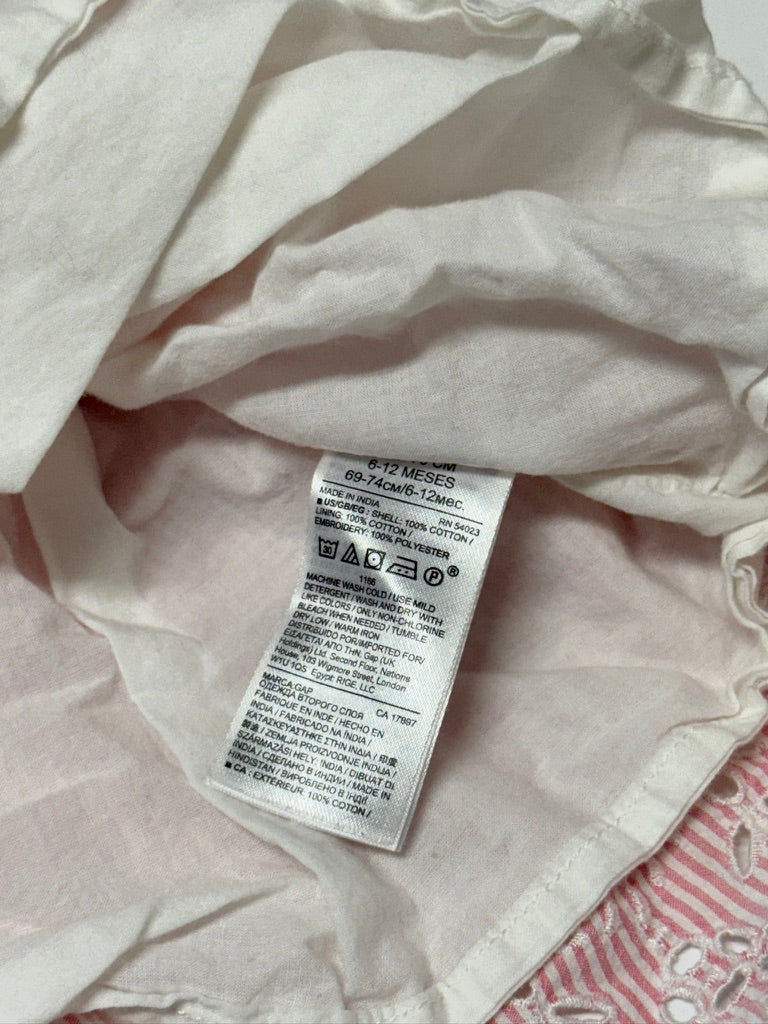 Baby Gap Pink Eyelet Dress, 6–12M