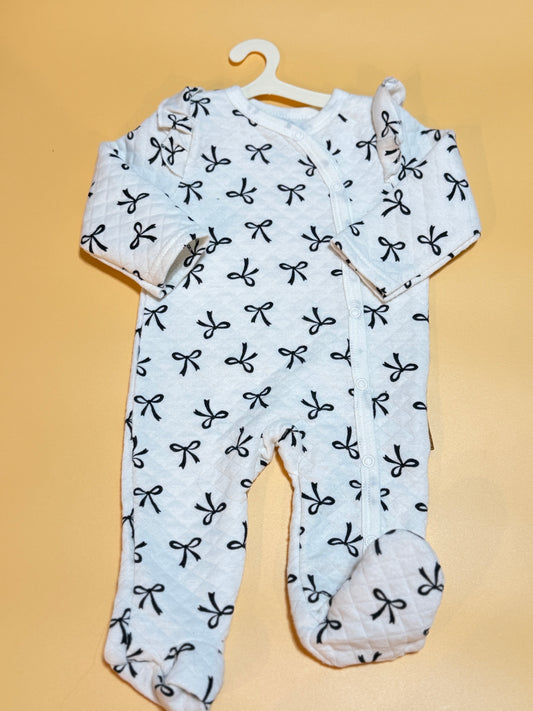 Quilted Bow Onesie