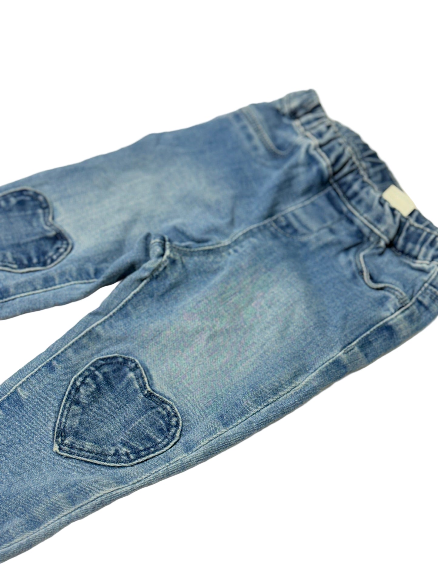 H&M - Heart Denim Jeans 9-12m