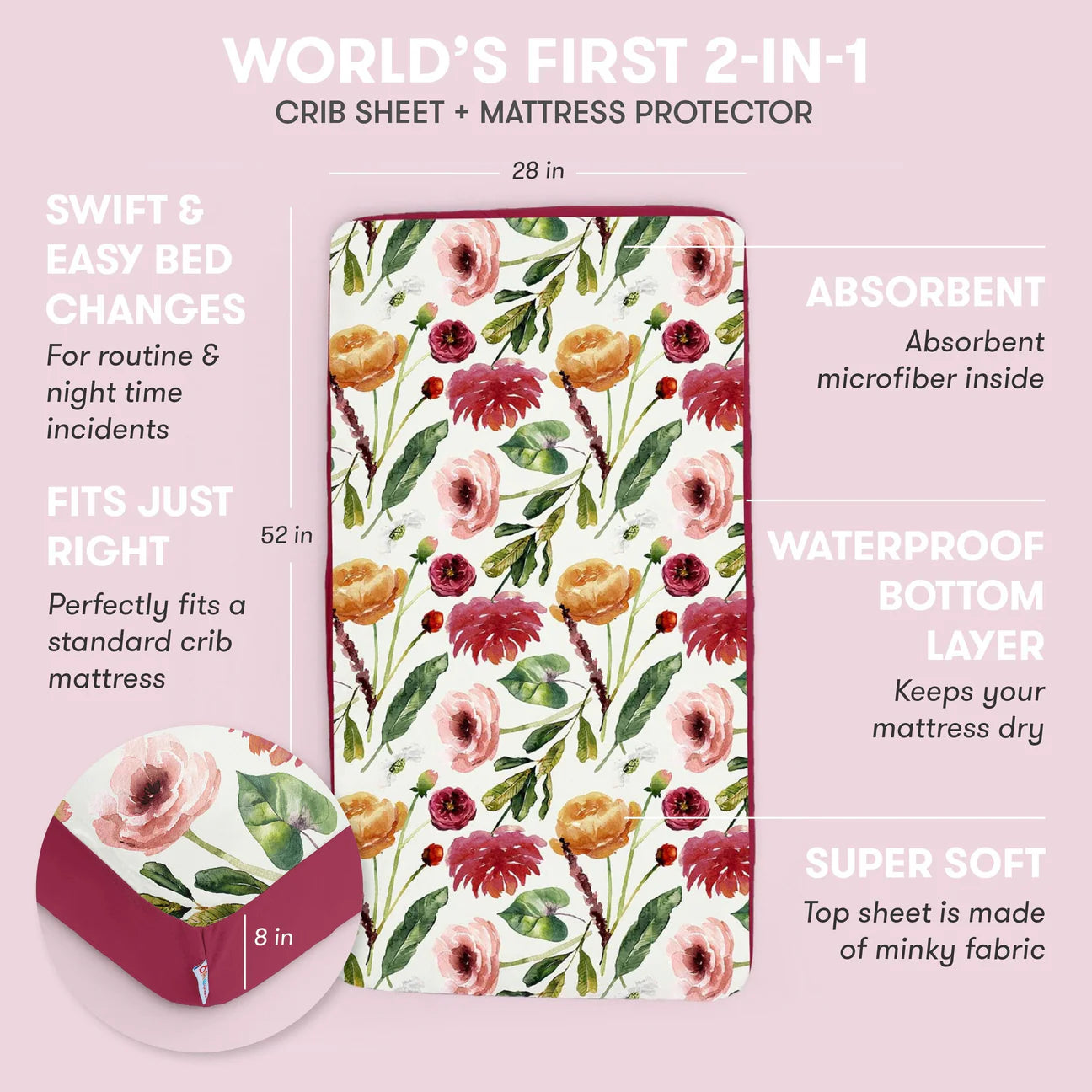 Lil Helper Mattress Sheet - Waterproof and Crib Sheet Combo