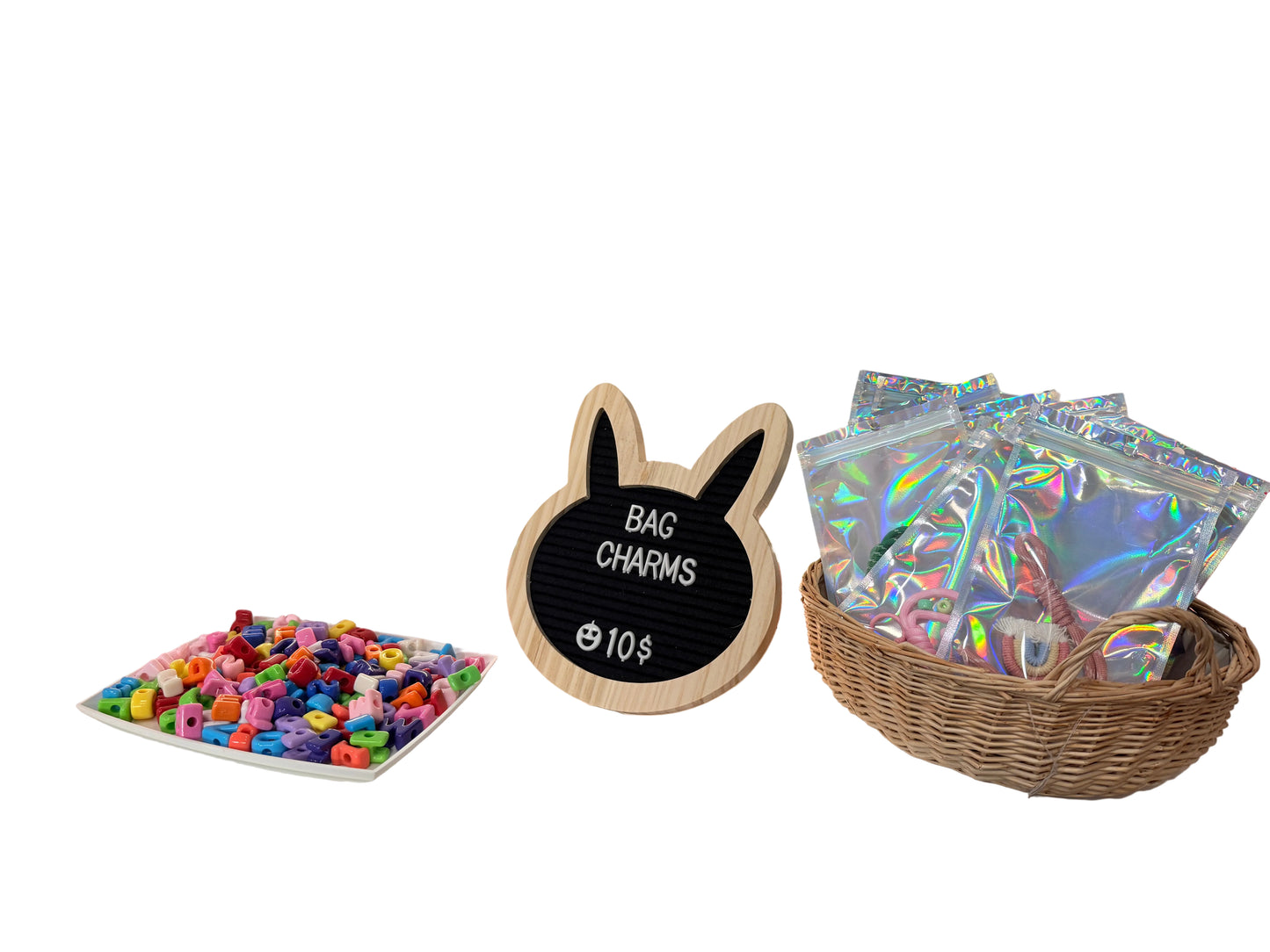 Initials Bag Charms DIY Kits! Perfect for back to school back packs!