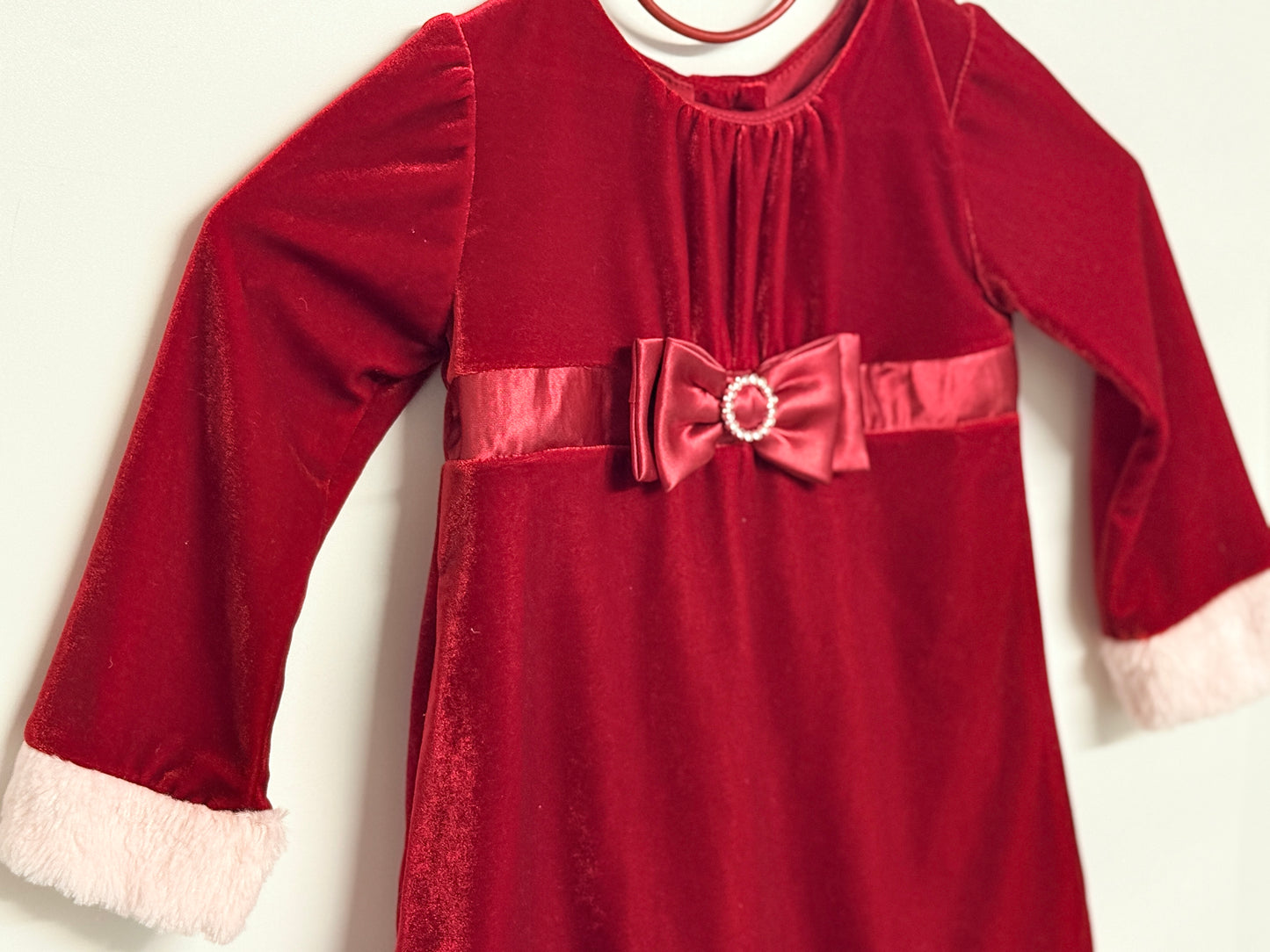 Velvet Christmas Dress 24m