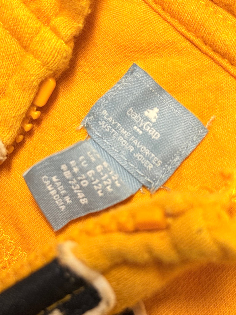 Baby Gap 6-12m Yellow Zip Up