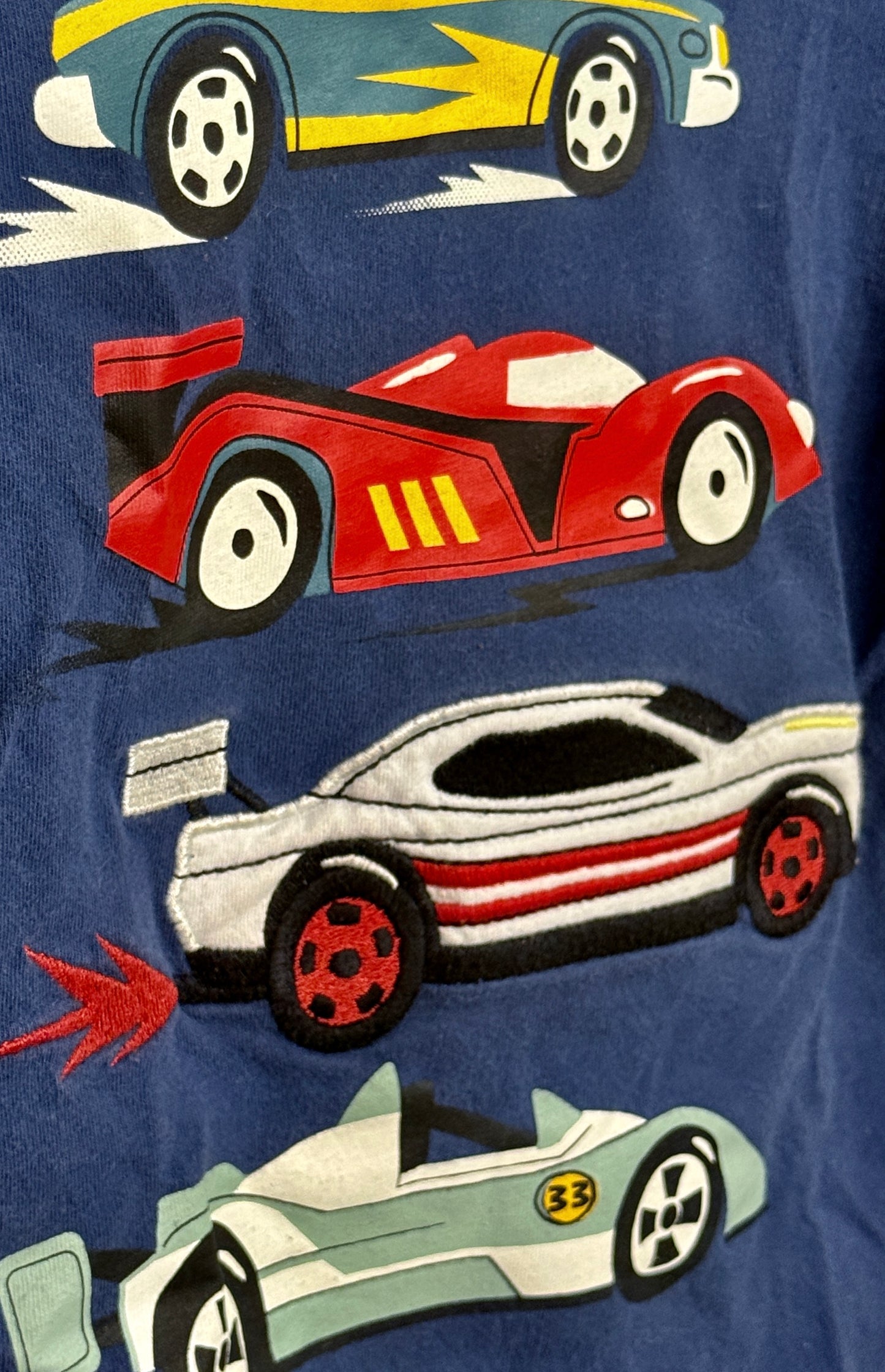 Carters Car Shirt One Car is 2d Quilted on 3t