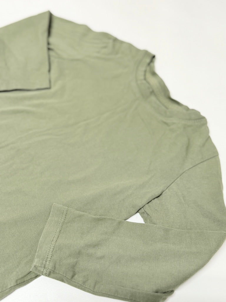 H&M Toddler Long Sleeve Basic Tee | Sage Green | Size 2–4Y