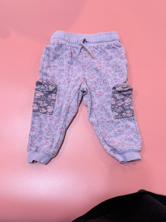 So cute 9-12m floral sweatpants
