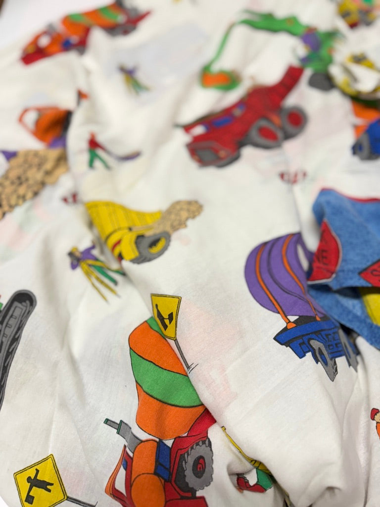 Vintage Construction Twin Sheet