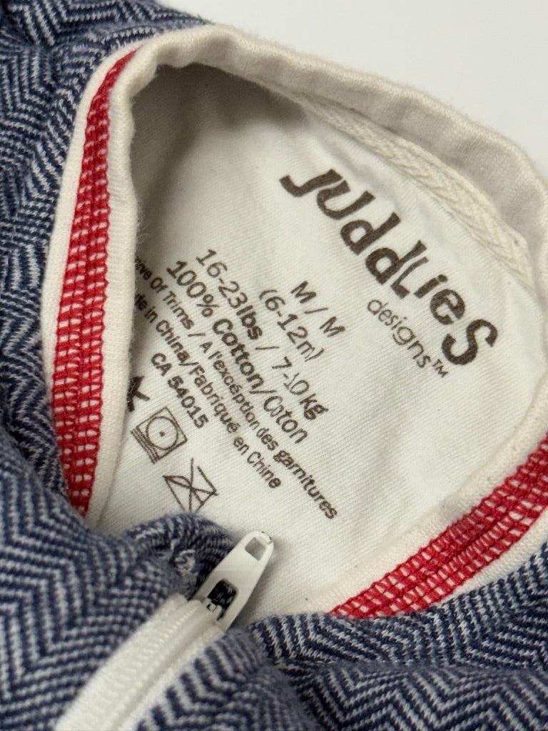 Juddlies Designs Zip Footless Sleeper, 6–12M